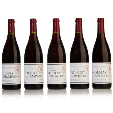 View full screen - View 1 of Lot 422. Mixed case of Volnay, Les Champans and Clos de Ducs by Marquis d'Angerville (5 BT).