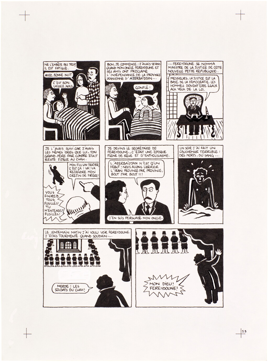 View full screen - View 1 of Lot 10. Persepolis (Original Book Art, page 53).