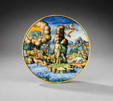 View full screen - View 1 of Lot 666. The Painter of the Carafa Service, Urbino, Fontana workshop, circa 1550 - 1570.