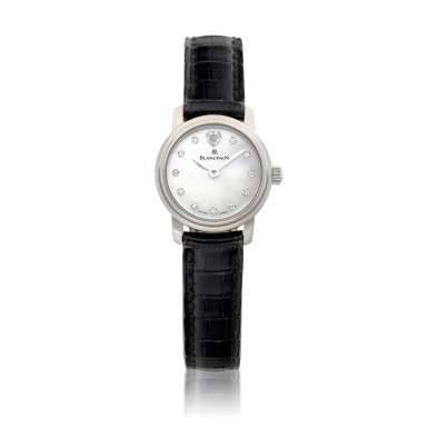 View full screen - View 1 of Lot 8234. Ladybird | A white gold and diamond-set wristwatch with mother-of-pearl dial, Circa 1998 | 寶珀 | Ladybird | 白金鑲鑽石腕錶,備珠母貝錶盤,約1998年製.
