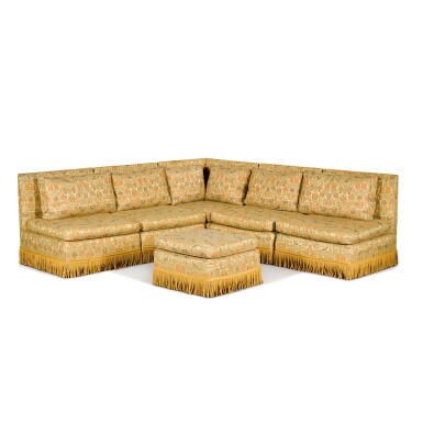 View full screen - View 1 of Lot 658. An L-shaped modular settee designed by Robin Moore Ede, circa 1986.