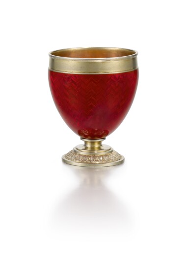 View full screen - View 1 of Lot 234. A Fabergé silver-gilt and enamel beaker, workmaster Anders Nevalainen, St Petersburg, 1899-1904.