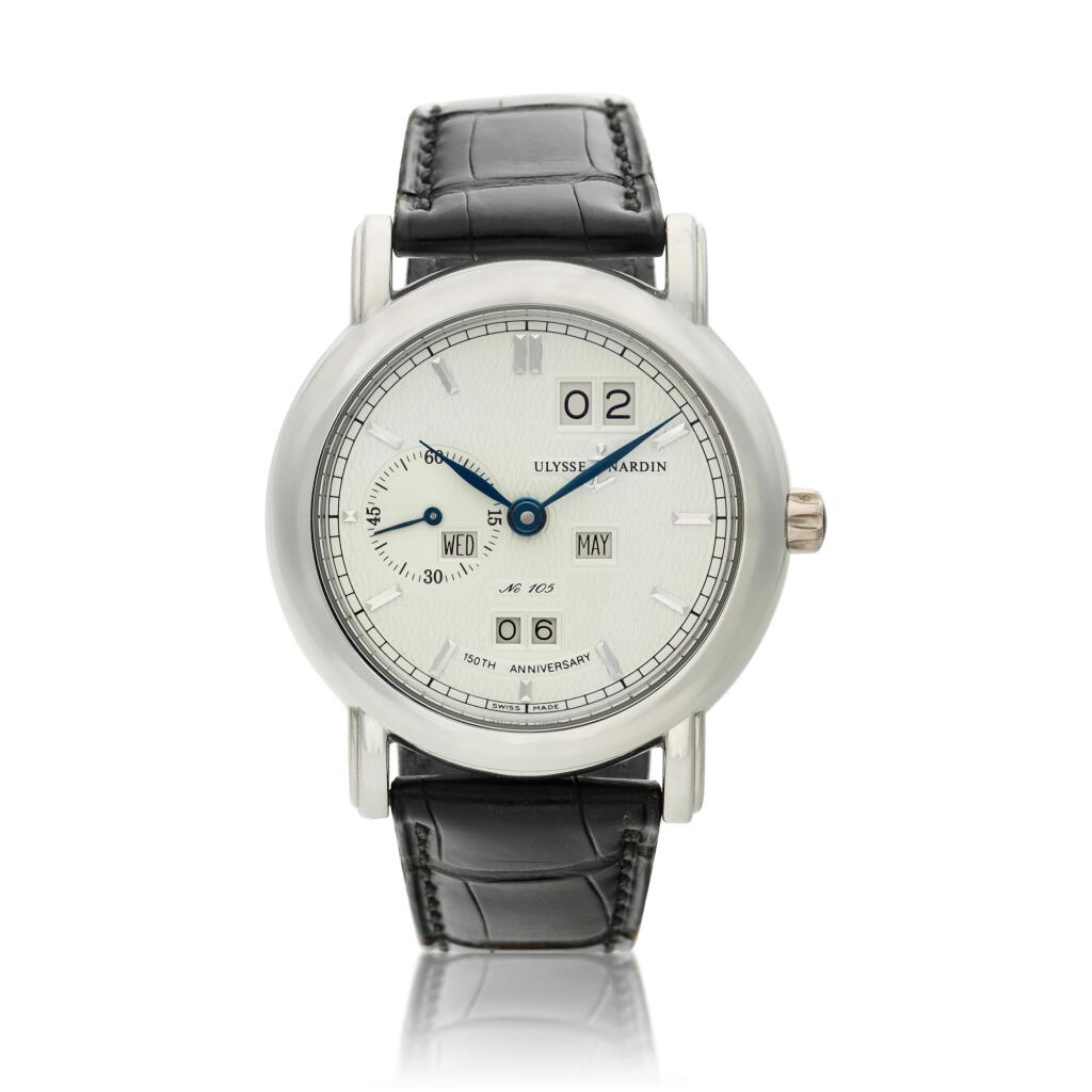 View full screen - View 1 of Lot 83. Reference 339-20 150th Anniversary, A limited edition platinum perpetual calendar wristwatch, Circa 1998.
