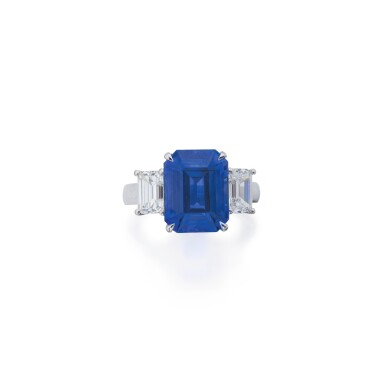 View full screen - View 1 of Lot 5. Sapphire and Diamond Ring.