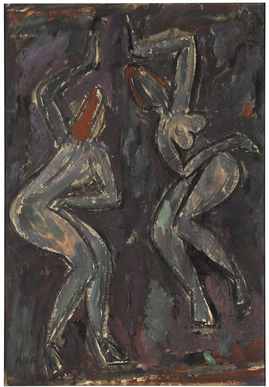 View full screen - View 1 of Lot 66. KRISHNA HOWLAJI ARA | UNTITLED (DANCERS).