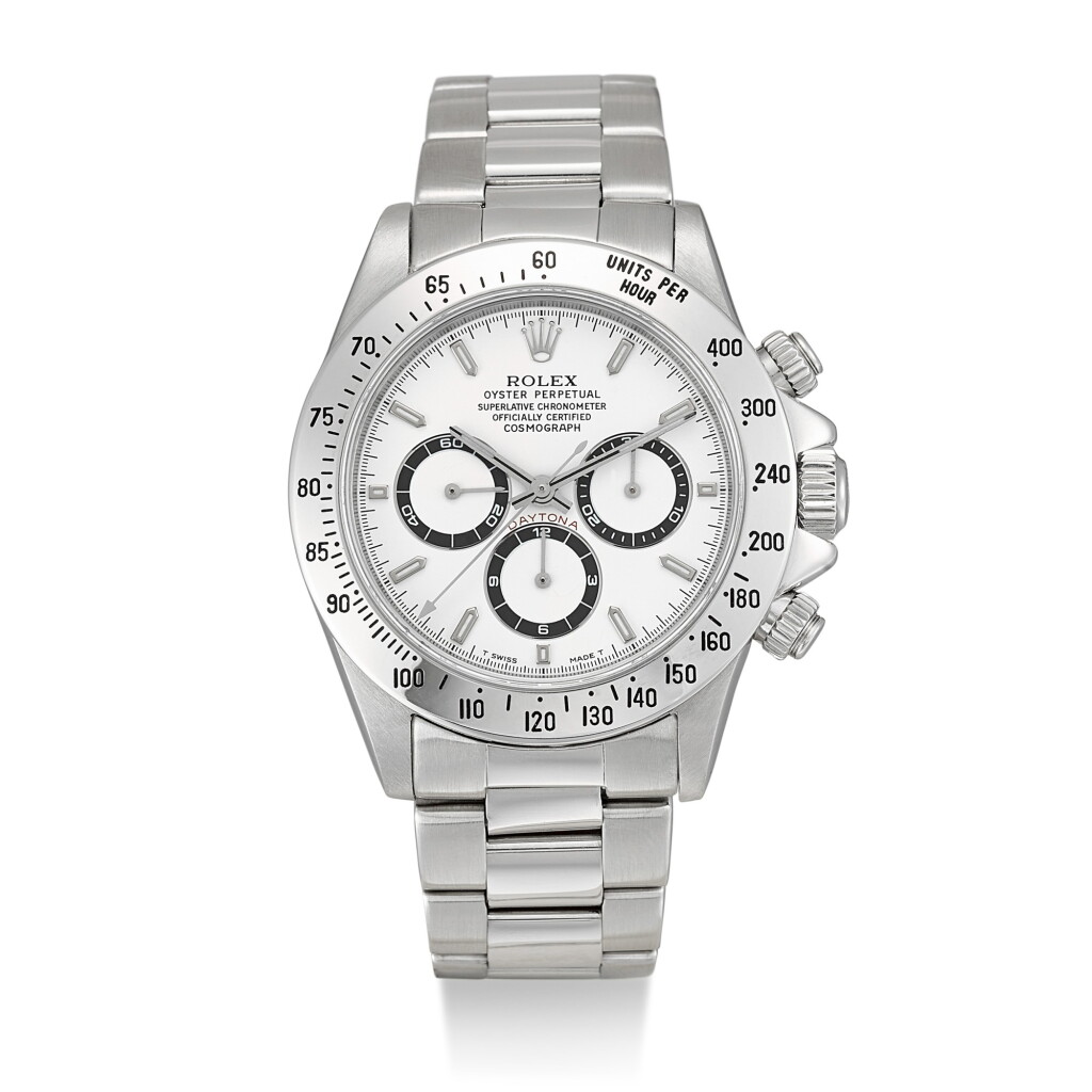 View full screen - View 1 of Lot 165. ROLEX | COSMOGRAPH DAYTONA, REFERENCE 16520, A STAINLESS STEEL CHRONOGRAPH WRISTWATCH WITH BRACELET, CIRCA 1996.