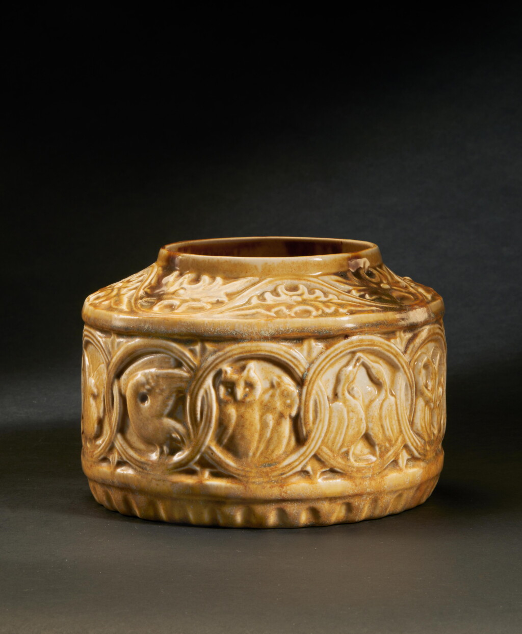 View full screen - View 1 of Lot 328. "Romanesque" Favrile Pottery Vase.