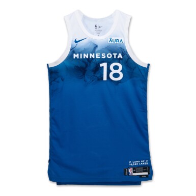 View full screen - View 1 of Lot 16. Shake Milton Minnesota Timberwolves 2023-2024 In-Season Tournament Game Worn City Edition Jersey.