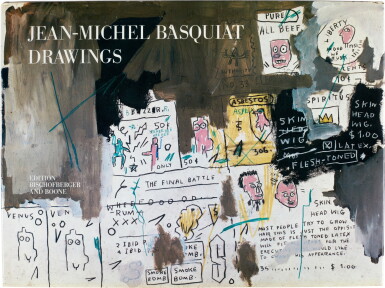 View full screen - View 1 of Lot 98. Basquiat | Drawings, Zurich, 1985, dust-jacket, signed by Basquiat.