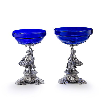 View full screen - View 1 of Lot 113. Two silver cups, John Hunt & Robert Roskell, London, 1866 | Deux coupes en argent par John Hunt & Robert Roskell, Londres, 1866 .