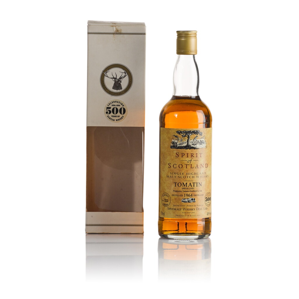 View full screen - View 1 of Lot 488. Tomatin Gordon & MacPhail Spirit of Scotland 40.0 abv 1964 (1 BT70).