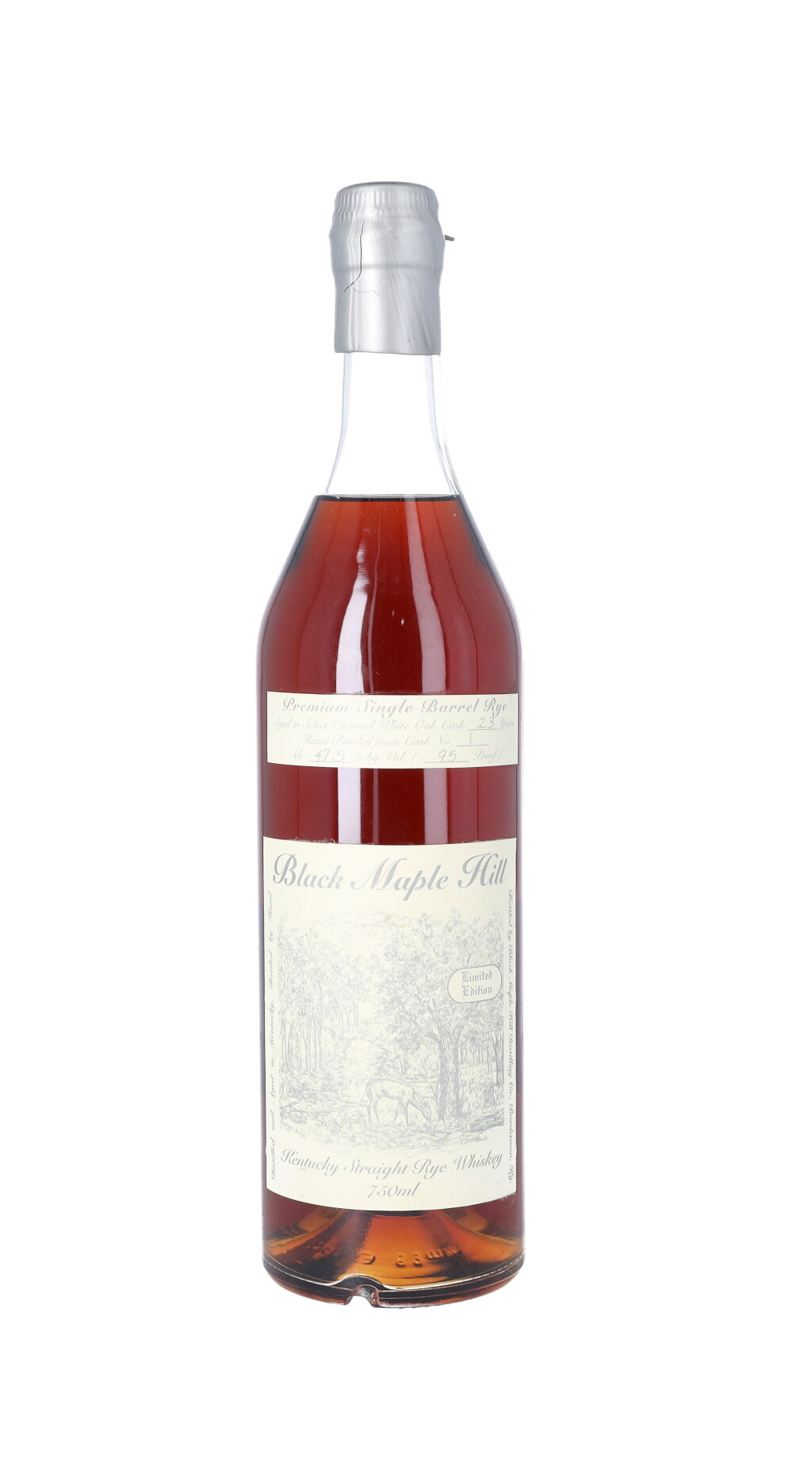 View full screen - View 1 of Lot 558. Black Maple Hill Single Barrel Rye 23 Year Old 95 proof NV (1 BT75).