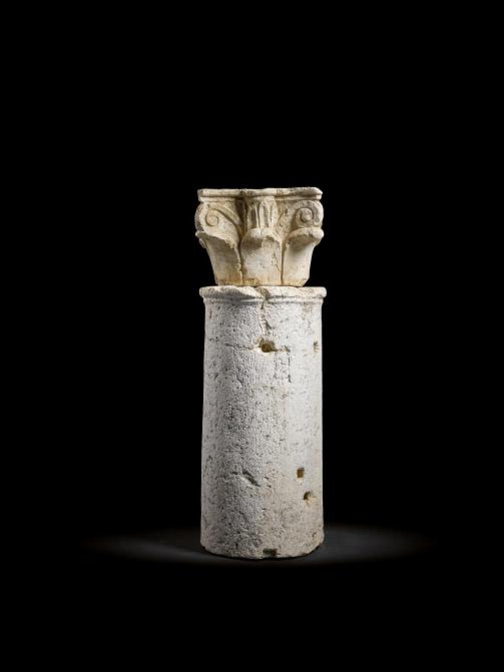 View full screen - View 1 of Lot 47. Column and volute capital.