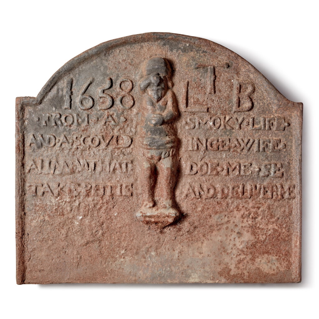 View full screen - View 1 of Lot 569. Cast Iron Fireback.
