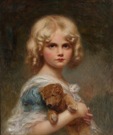 View full screen - View 1 of Lot 214. Portrait of Eva, with Teddy Bear.