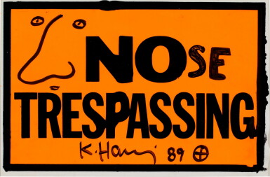 View full screen - View 1 of Lot 430. Untitled (No Trespassing).