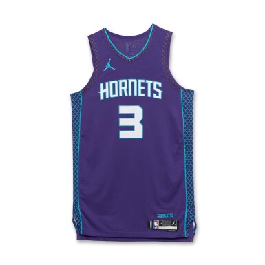 View full screen - View 1 of Lot 102. DaQuan Jeffries Charlotte Hornets 2024-2025 Emirates NBA Cup Game Issued Statement Edition Jersey.