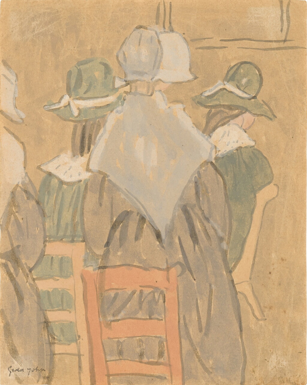 View full screen - View 1 of Lot 691. Two Orphans and Two Nuns at Prayer.