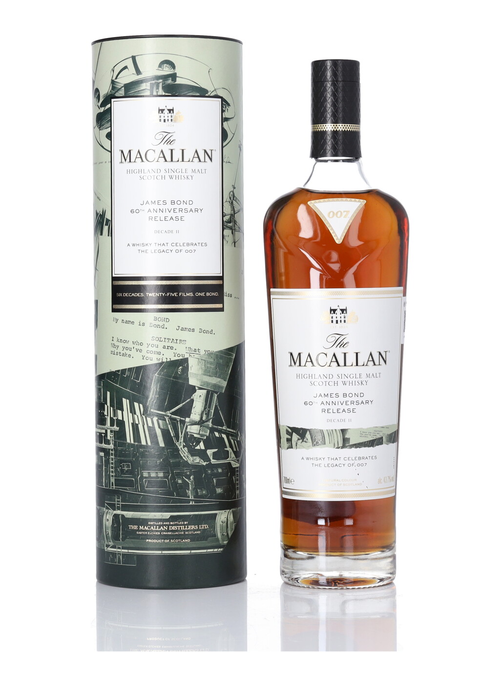 View full screen - View 1 of Lot 58. The Macallan James Bond 60th Anniversary Decade II 43.7 abv NV (1 BT 70cl).