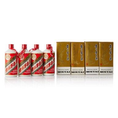 View full screen - View 1 of Lot 9359. 1990年代 "飛天牌"貴州茅台酒 (鐵蓋) 1990s Kweichow Flying Fairy Moutai (Metal Cap) (4 BT37).