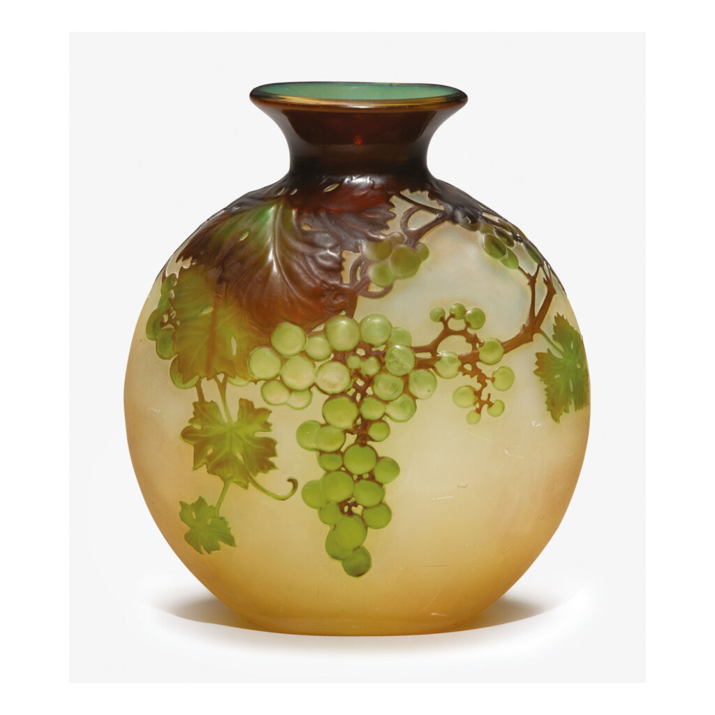 View full screen - View 1 of Lot 101. ÉMILE GALLÉ | "VIGNE" VASE.