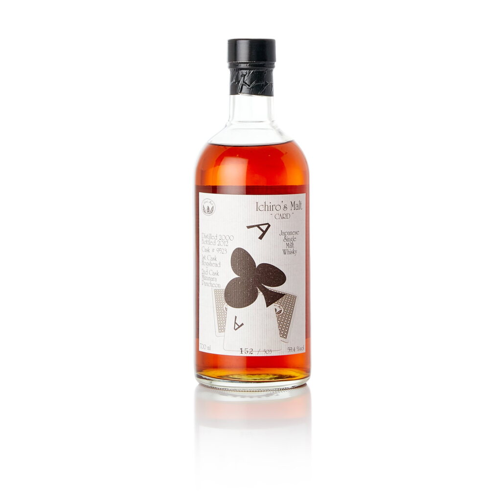 View full screen - View 1 of Lot 1575. 羽生 Hanyu Ichiro's Malt Card Series Ace of Clubs 59.4 abv 2000 (1 BT70).