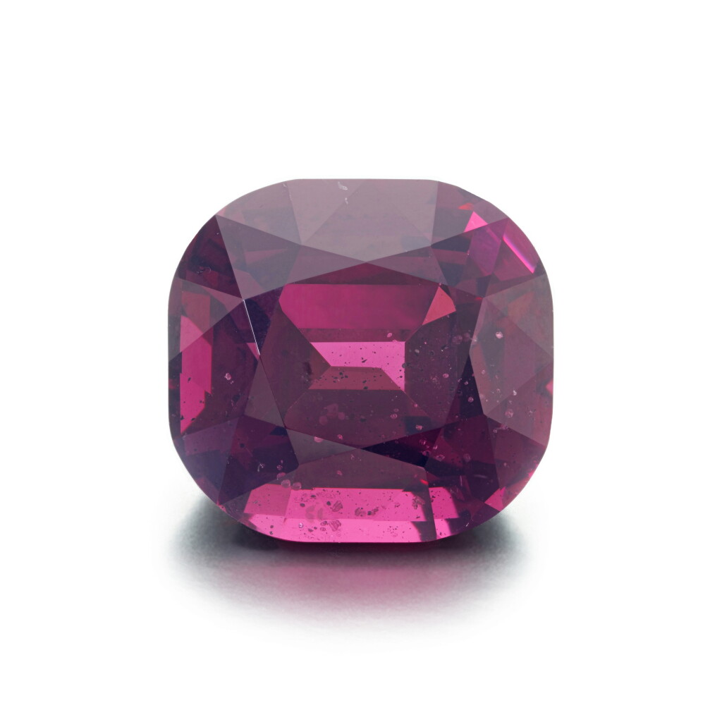 View full screen - View 1 of Lot 884. Unmounted Purple Spinel weighing 42.76 carats.