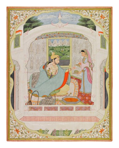 View full screen - View 1 of Lot 151. An illustration to a Baramasa series: The month of Pausa, School of Sajnu, North India, Punjab Hills, Mandi, circa 1808-10.