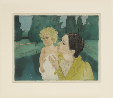 View full screen - View 1 of Lot 127. MARY CASSATT | BY THE POND (B. 161; MATTHEWS & SHAPIRO 21).