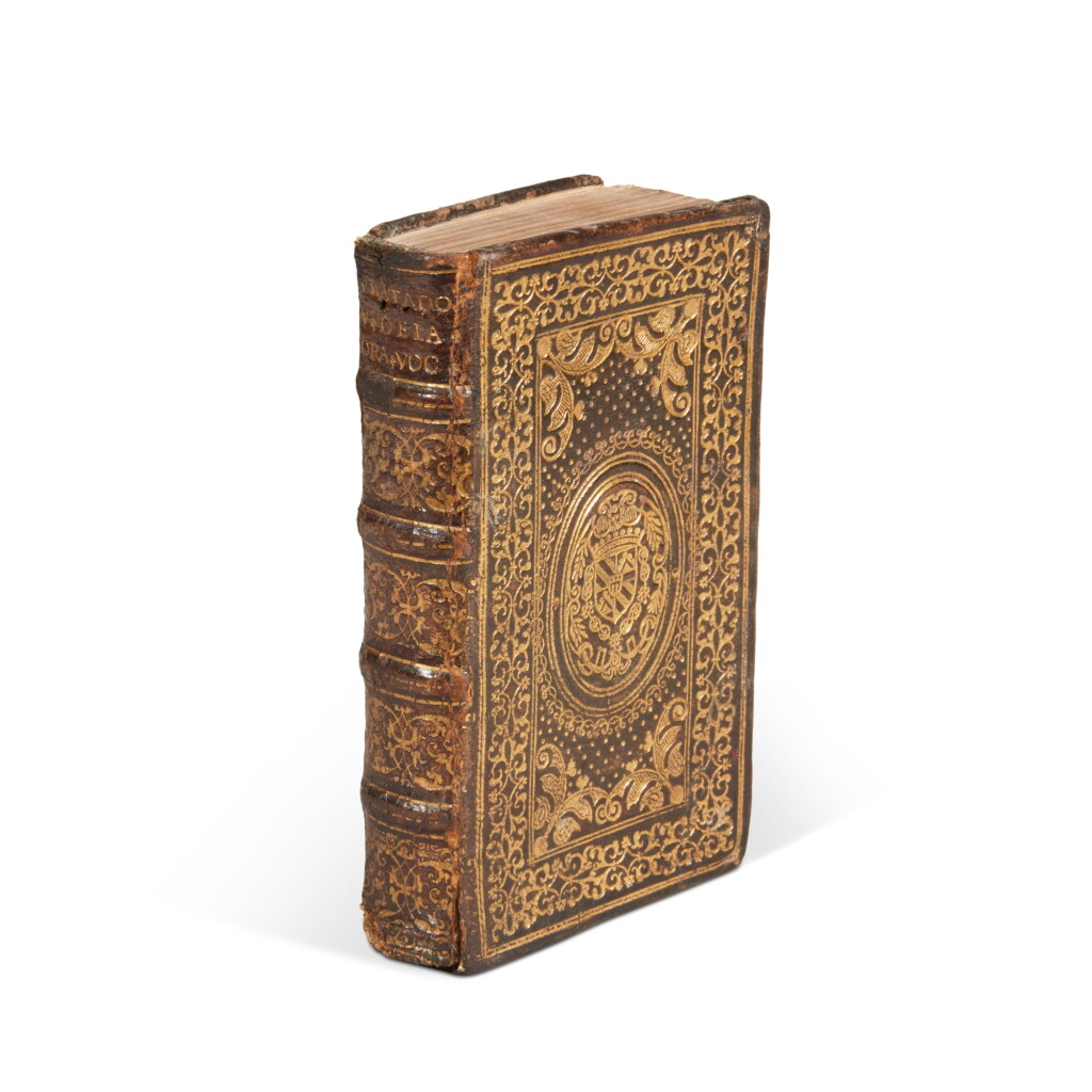 View full screen - View 1 of Lot 1756. Luis de Granada, Segundo volumen del memorial de la vida Christiana, Antwerp, 1572, Roman morocco gilt for G.F. Madruzzo.