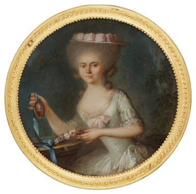 View full screen - View 1 of Lot 269. ATTRIBUTED TO ARMAND VINCENT DE MONTPETIT | PORTRAIT OF A LADY, CIRCA 1785.