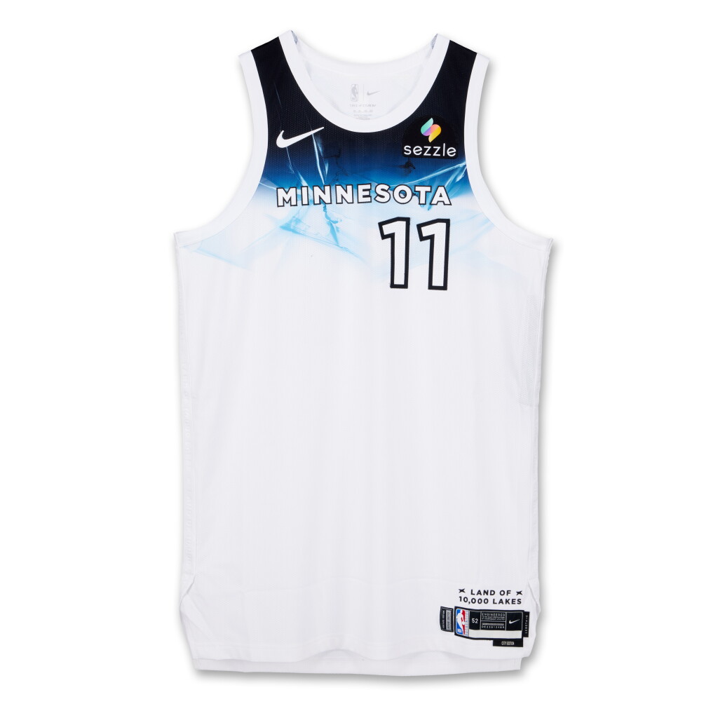 View full screen - View 1 of Lot 18. Naz Reid Minnesota Timberwolves 2024-2025 Issued and Signed City Edition Jersey .