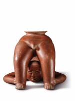 Colima Figure of a Contortionist, Comala Style, Protoclassic, circa 100 BC - AD 250
