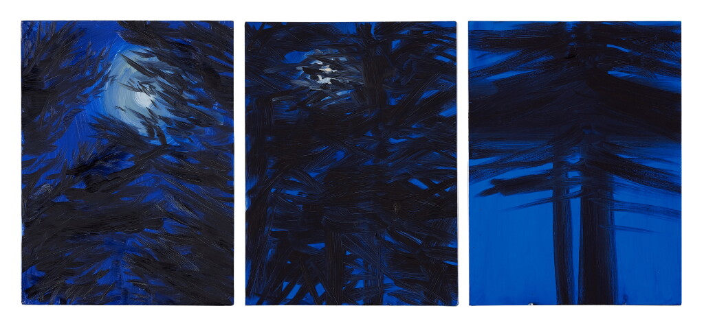 View full screen - View 1 of Lot 447. Triptych (Night Pines, Fall 2007), 2007.
