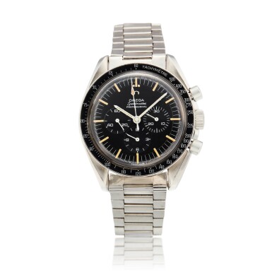 View full screen - View 1 of Lot 124. Reference 145.012-67 Speedmaster, A stainless steel chronograph wristwatch with bracelet, Circa 1968.