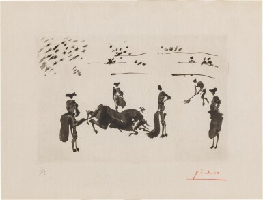 View full screen - View 1 of Lot 142. Muerte del toro (Bloch 972; Baer 992).