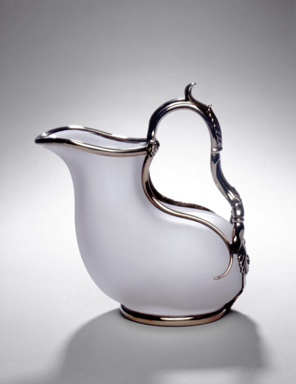 View full screen - View 1 of Lot 310. A William IV Silver-Gilt and Frosted Glass Askos-Form Ewer, Paul Storr, London, 1836.