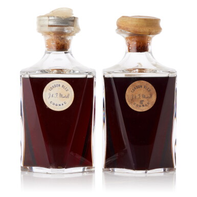 View full screen - View 1 of Lot 6568. Martell Cordon Blue Cognac Baccarat Crystal Decanter 40.0 abv NV (2 BT70).