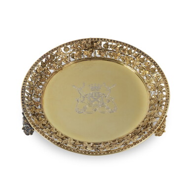 View full screen - View 1 of Lot 48. An Irish Silver-Gilt Salver, John Sherwin, Dublin, 1805.