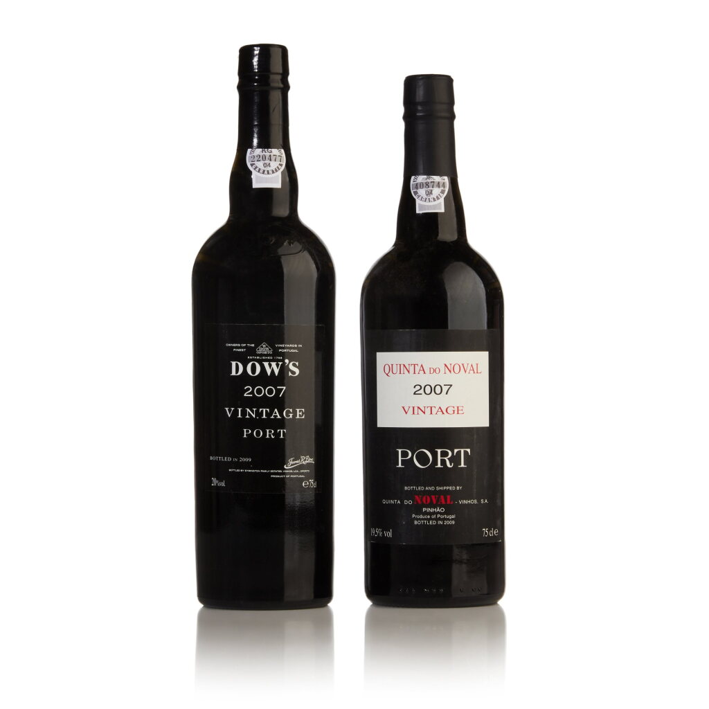 View full screen - View 1 of Lot 607. Quinta do Noval 2007 and Dow 2007 (2 BT).
