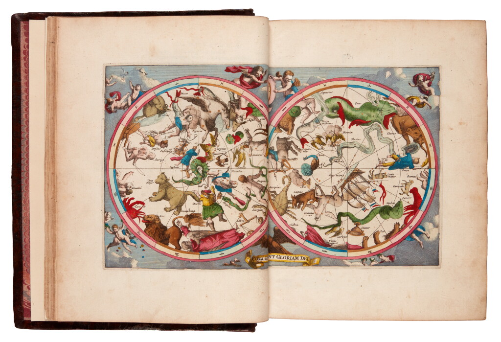 View full screen - View 1 of Lot 32. Antoine Phérotée de La Croix | Algemeene Weereld-Beschryving, Amsterdam, 1705, first edition in Dutch, 3 volumes, contemporary hand-colouring, heightened with gold.