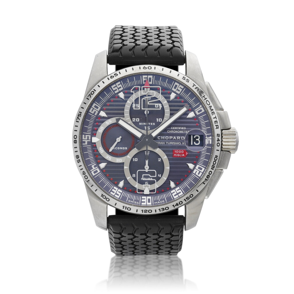 View full screen - View 1 of Lot 8144. Mille Miglia GT XL Chrono Titanium, Reference 8459 | A limited edition titanium chronograph wristwatch with date, Circa 2010 |蕭邦 | Mille Miglia GT XL Chrono Titanium 型號8459 | 限量版鈦金屬計時腕錶,備日期顯示,約2010年製.