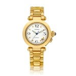 Pasha, Reference 1035 | A yellow gold wristwatch with date and bracelet, Circa 1996 | 卡地亞 | Pasha 型號1035 | 黃金鏈帶腕錶,備日期顯示,約1996年製