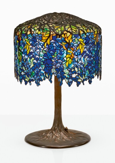View full screen - View 1 of Lot 13. TIFFANY STUDIOS | "WISTERIA" TABLE LAMP.