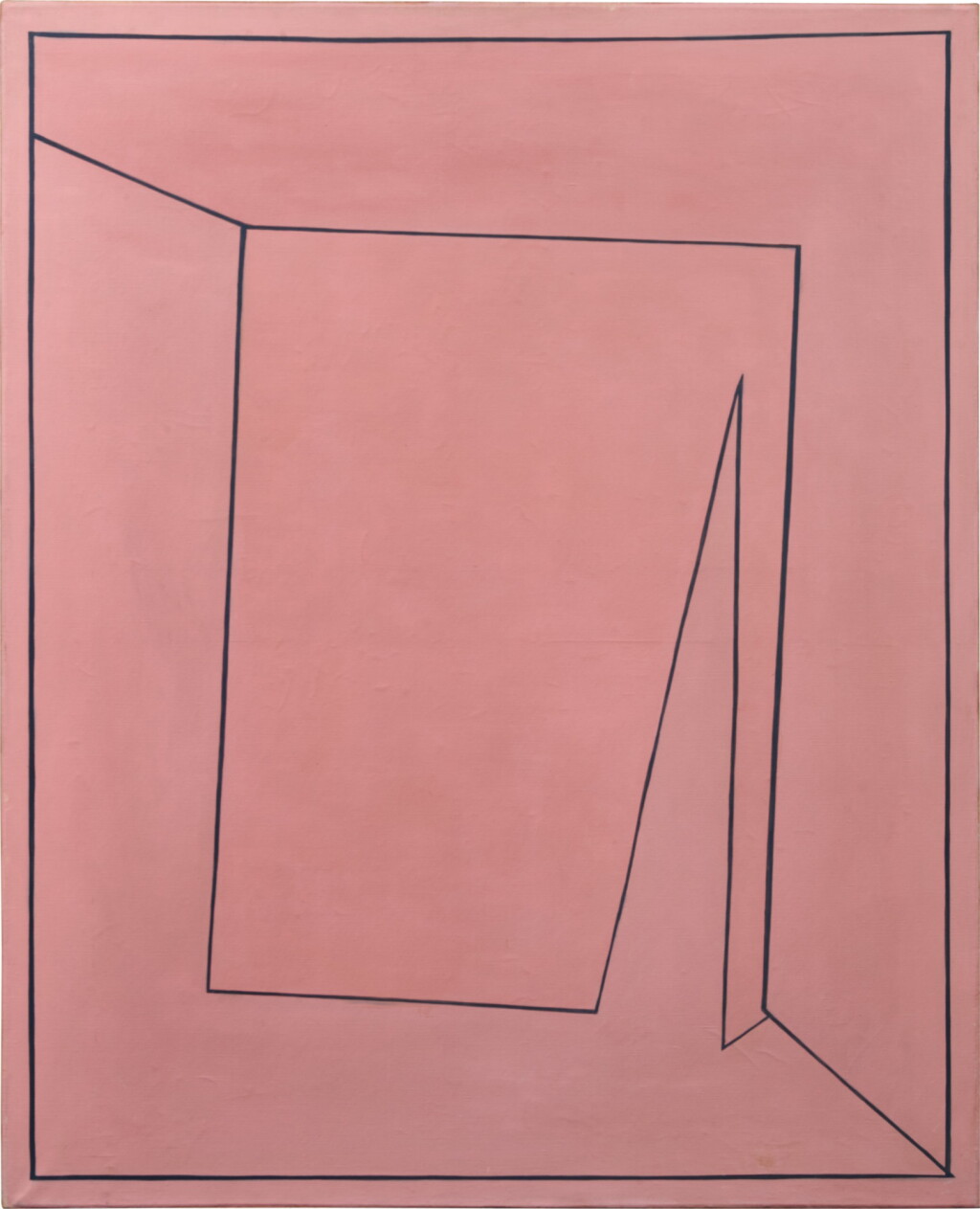 View full screen - View 1 of Lot 2. Tout rose (peinture rectangulaire représentant un carré perspectiviste qui a la rougeolle), 1955.