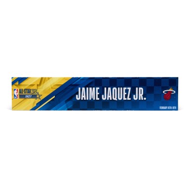 View full screen - View 1 of Lot 154. Jaime Jaquez Jr ‘NBA All-Star Weekend’ Locker Room Nameplate.