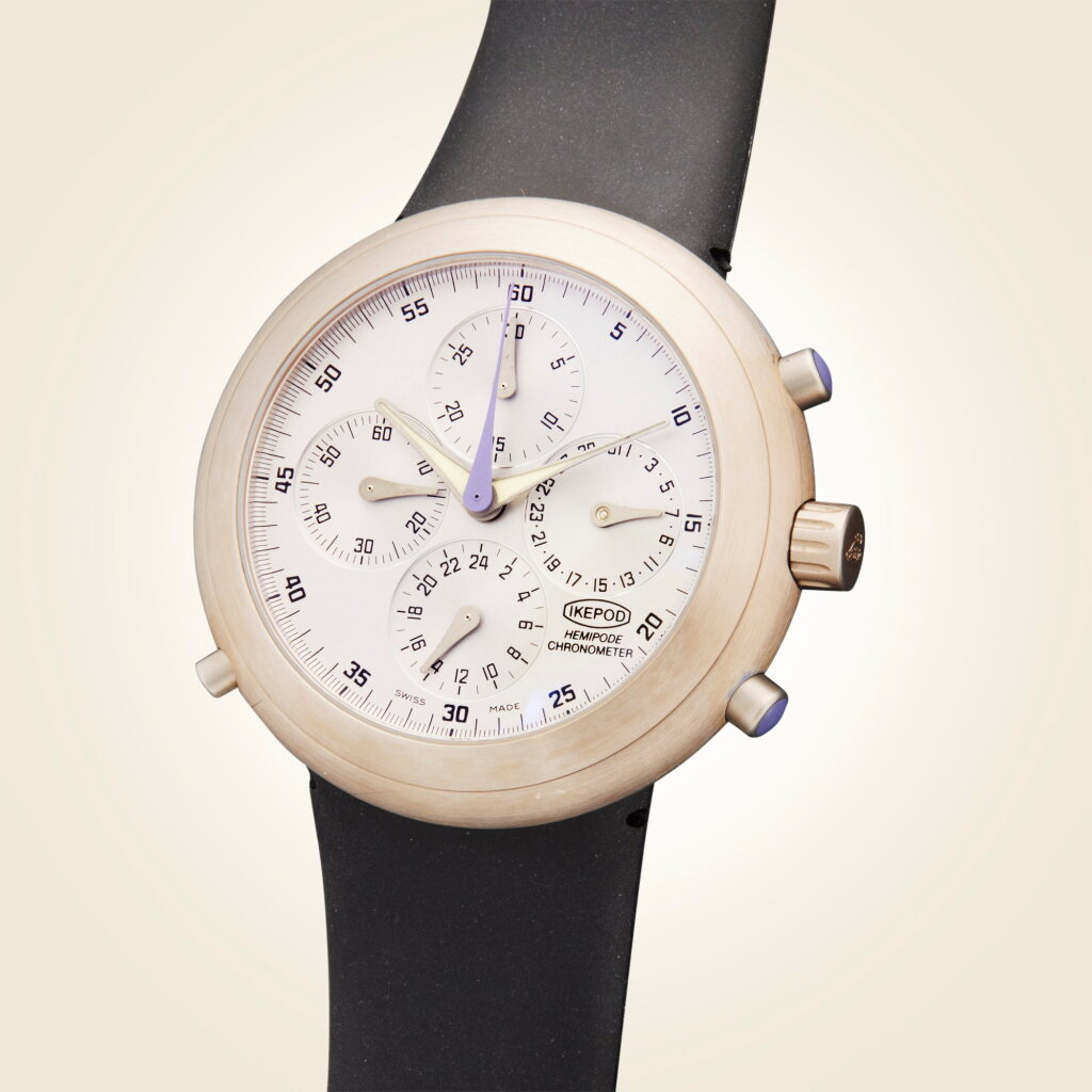 View full screen - View 1 of Lot 309. Hemipode Chronometer | A limited edition white gold chronograph dual time wristwatch with date, Circa 2000.