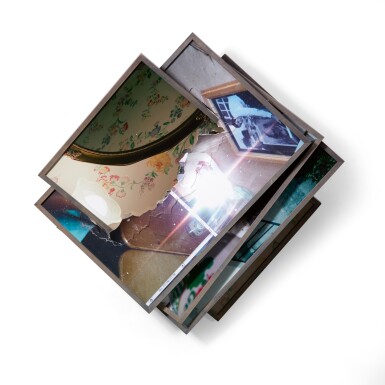 View full screen - View 1 of Lot 73. BRENDAN FOWLER | FALL (LOOKING AT RICHTER PHOTO WITH CAROL AND ROBERTO, ON COMPUTER 1, JOEL’S PHONE ON LAURO TABLE, LUCILE AVE APT STEPS 1, MIRROR IN ___BATHROOM).