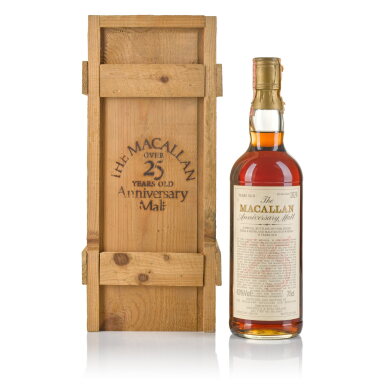 View full screen - View 1 of Lot 9. The Macallan 25 Year Old Anniversary Malt 43.0 abv 1958/59 (1 Bottle 75cl).