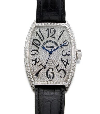 View full screen - View 1 of Lot 16. White Gold and Diamond Wristwatch.